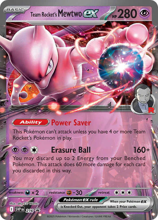 Team Rocket's Mewtwo ex Tin (Español)