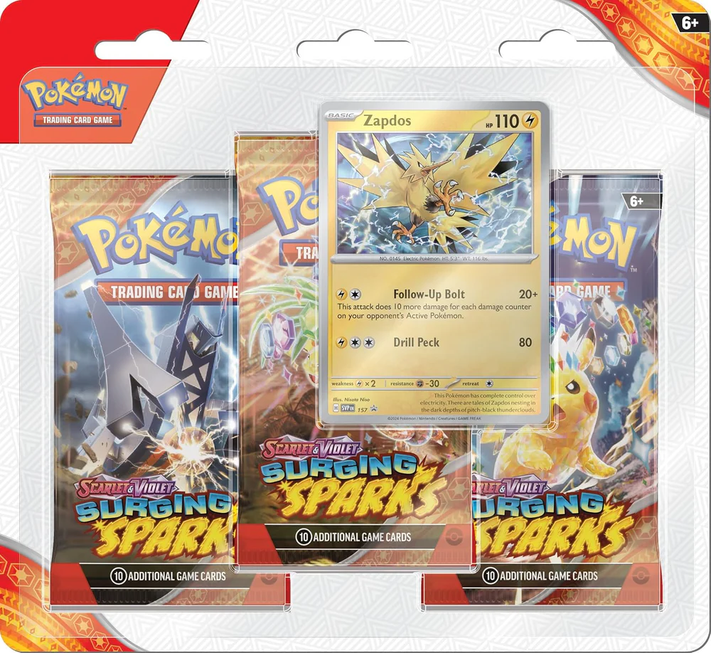 Surging Sparks Three-Booster Zapdos (Español)